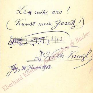 Kienzl, Wilhelm, Komponist (1857-1941).