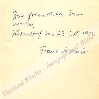 Molnár, Franz, Schriftsteller (1878-1952). Molnár, Franz, Schriftsteller (1878-1952).