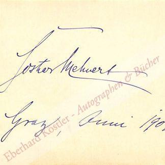 Mehnert, Lothar, Schauspieler (1875-1926). Mehnert, Lothar, Schauspieler (1875-1926).