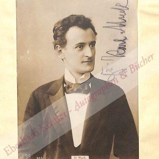Muck, Karl, Dirigent (1859-1949).