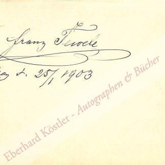 Tewele, Franz, Schauspieler (1841-1914). Tewele, Franz, Schauspieler (1841-1914).