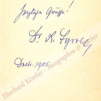Tyrolt, Rudolf, Schriftsteller und Schauspieler (1848-1929). Tyrolt, Rudolf, Schriftsteller und Schauspieler (1848-1929).