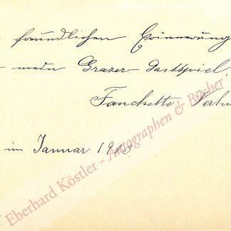 Verhunc, Fanchette, Sängerin (1874-1944). Verhunc, Fanchette, Sängerin (1874-1944).