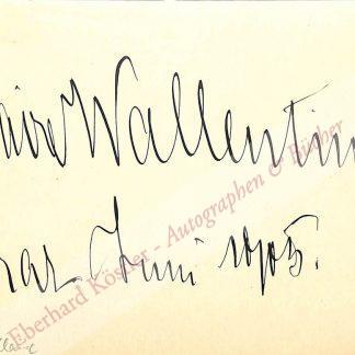 Wallentin, Claire, Schauspielerin (1878-1934). Wallentin, Claire, Schauspielerin (1878-1934).