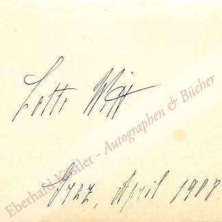 Witt, Lotte, Schauspielerin (1870-1939). Witt, Lotte, Schauspielerin (1870-1939).