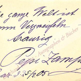 Zampa, Josefine (Pepi), Schauspielerin (1857-1912). Zampa, Josefine (Pepi), Schauspielerin (1857-1912).