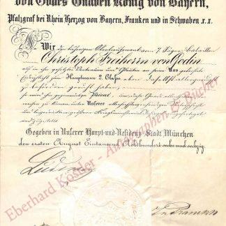 Ludwig II.,, König von Bayern (1845-1886).