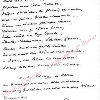 Schröder, Rudolf Alexander, Schriftsteller (1878-1962). Schröder, Rudolf Alexander, Schriftsteller (1878-1962).