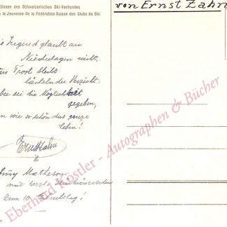 Zahn, Ernst, Schriftsteller und Hotelier (1867-1952). Zahn, Ernst, Schriftsteller und Hotelier (1867-1952).