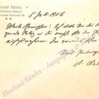 Bebel, August, Politiker (1840-1913). Bebel, August, Politiker (1840-1913).
