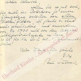 Sintenis, Reneé, Bildhauerin (1888-1965). Sintenis, Reneé, Bildhauerin (1888-1965).