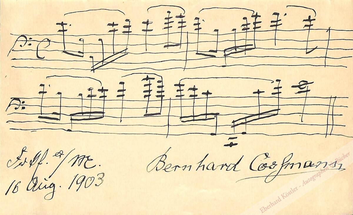 Cossmann, Bernhard, Cellist und Komponist (1822-1910). Cossmann, Bernhard, Cellist und Komponist (1822-1910).