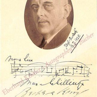 Schillings, Max von, Komponist (1868-1933).