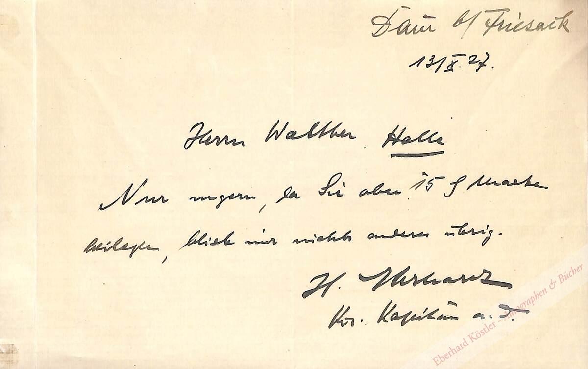 Ehrhardt, Hermann, Marineoffizier und Freikorpsführer (1881-1971). Ehrhardt, Hermann, Marineoffizier und Freikorpsführer (1881-1971).