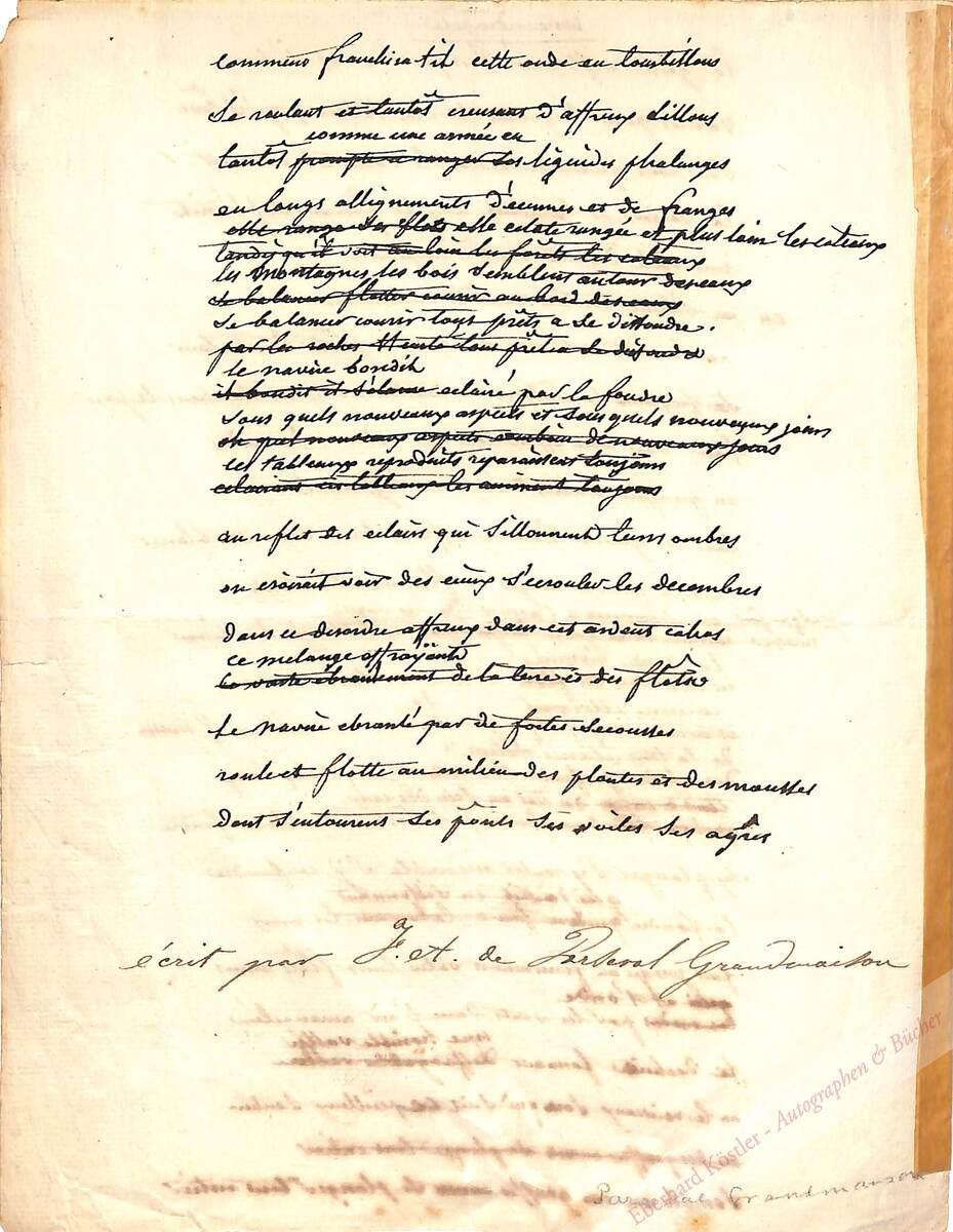 Parseval-Grandmaison, François-Auguste, Maler und Dichter (1759-1834). Parseval-Grandmaison, François-Auguste, Maler und Dichter (1759-1834).