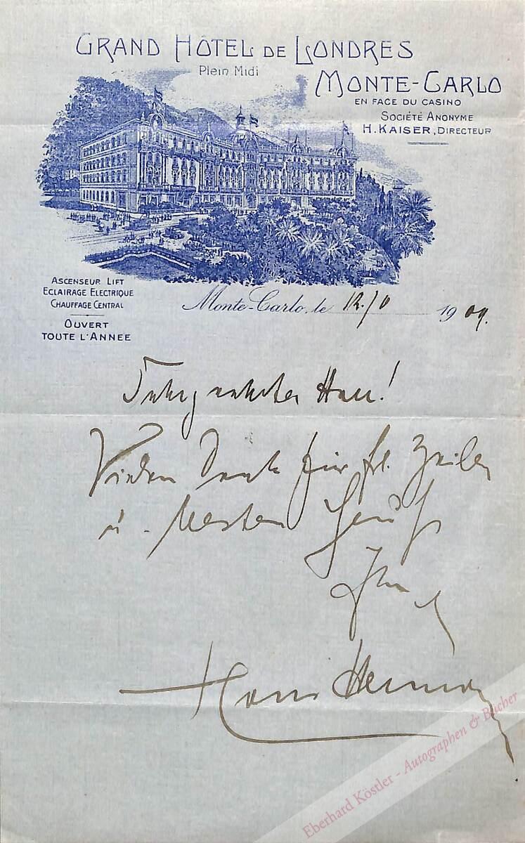 Hermann, Hans, Komponist (1870-1931). Hermann, Hans, Komponist (1870-1931).