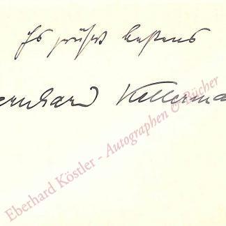 Kellermann, Bernhard, Schriftsteller (1879-1951). Kellermann, Bernhard, Schriftsteller (1879-1951).