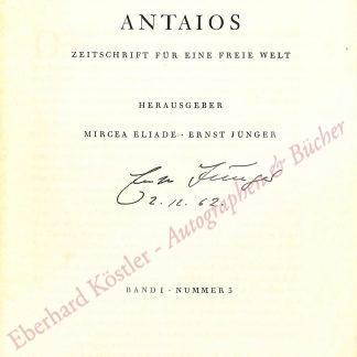 Jünger, Ernst, Schriftsteller (1895-1998).