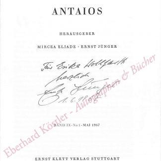 Jünger, Ernst, Schriftsteller (1895-1998). Jünger, Ernst, Schriftsteller (1895-1998).