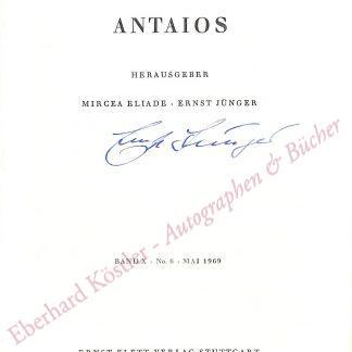 Jünger, Ernst, Schriftsteller (1895-1998).