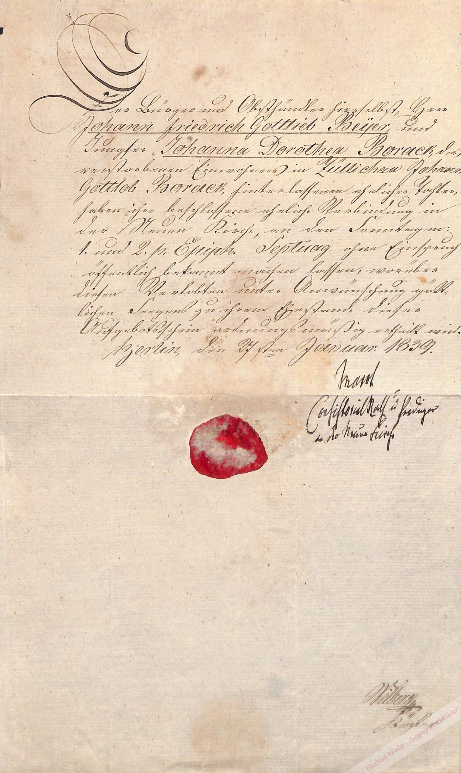 Marot, Samuel, Prediger, Berliner Ehrenbürger (1770-1865). Marot, Samuel, Prediger, Berliner Ehrenbürger (1770-1865).