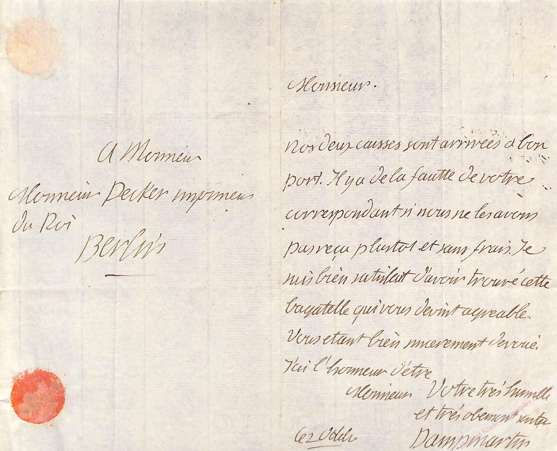 Cabot de Dampmartin, Anne-Henri, Schriftsteller und Bibliothekar (1755-1825). Cabot de Dampmartin, Anne-Henri, Schriftsteller und Bibliothekar (1755-1825).