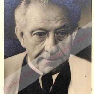 Carossa, Hans, Dichter und Arzt (1878-1956). Carossa, Hans, Dichter und Arzt (1878-1956).
