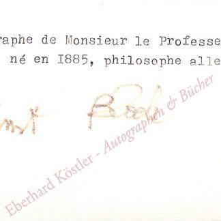 Bloch, Ernst, Philosoph (1885-1977). Bloch, Ernst, Philosoph (1885-1977).