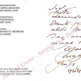 Grieshaber, HAP (Helmut Andreas Paul ), Graphiker (1909-1981). Grieshaber, HAP (Helmut Andreas Paul ), Graphiker (1909-1981).