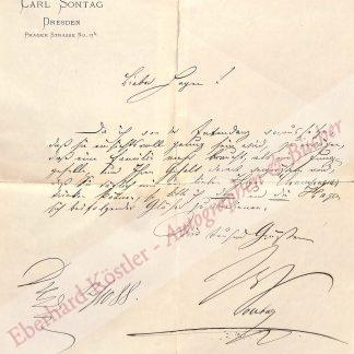 Sontag, Karl, Schauspieler und Schriftsteller (1828-1900).