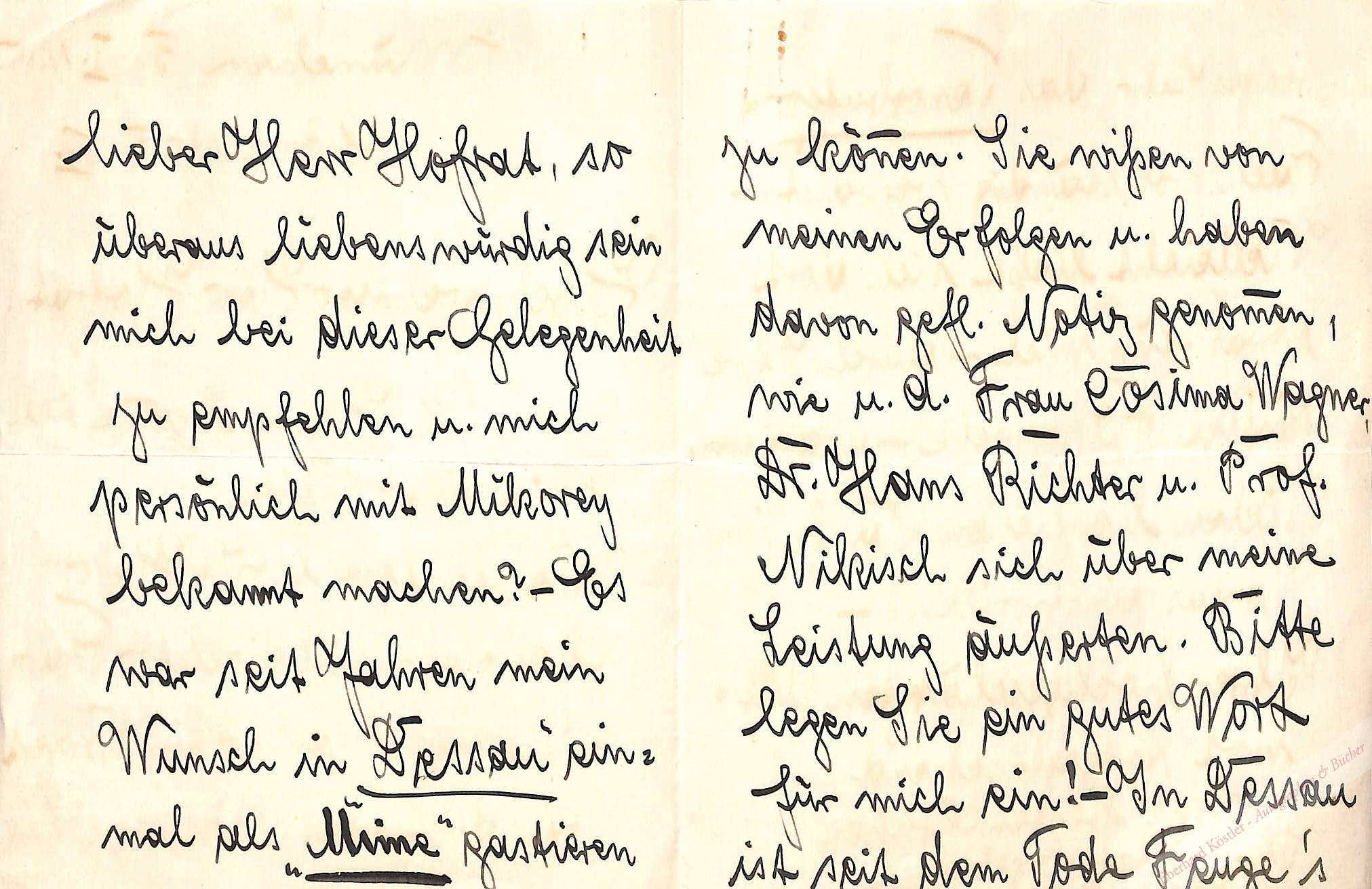 Bechstein, Hans, Opernsänger und Schauspieler (1872-1943). Bechstein, Hans, Opernsänger und Schauspieler (1872-1943).