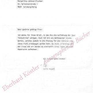 Maazel, Lorin, Dirigent und Komponist (1930-2014). Maazel, Lorin, Dirigent und Komponist (1930-2014).