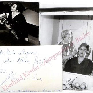 Kuhse, Hanne-Lore, Opernsängerin (1925-1999). Kuhse, Hanne-Lore, Opernsängerin (1925-1999).