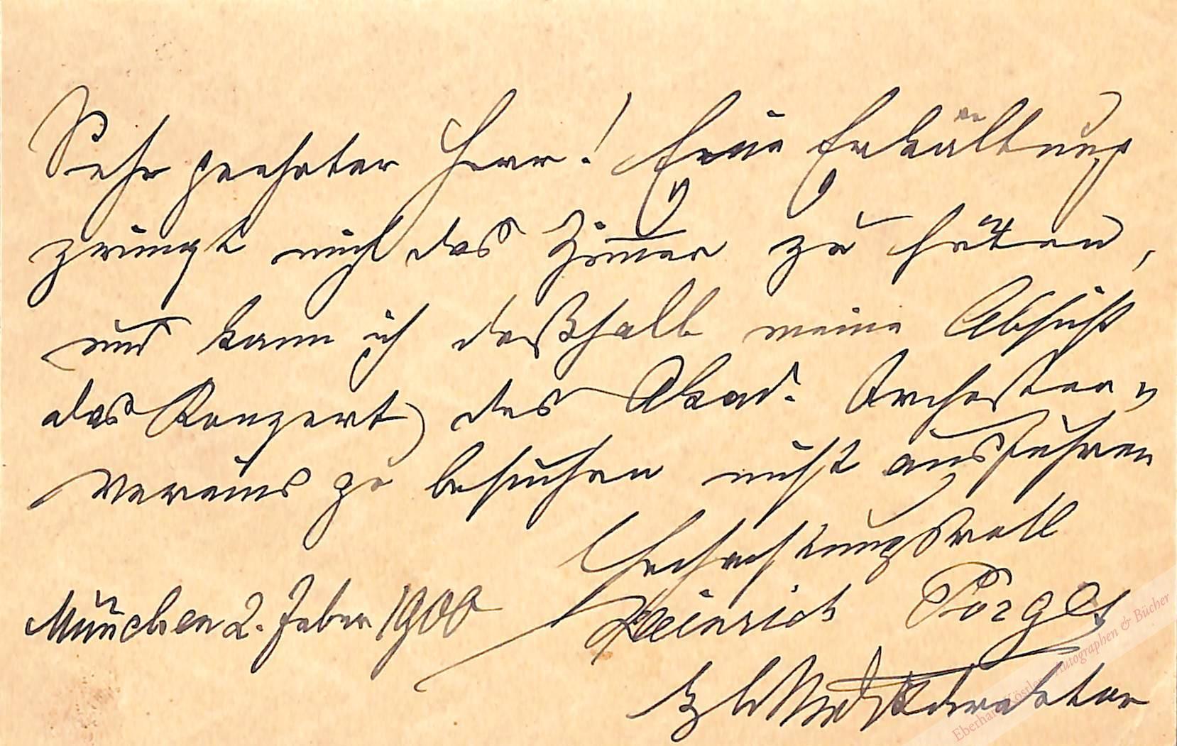 Porges, Heinrich, Chorleiter und Musikkritiker (1837-1900). Porges, Heinrich, Chorleiter und Musikkritiker (1837-1900).