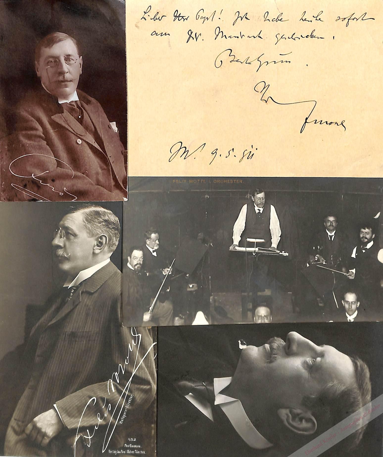 Mottl, Felix, Komponist und Dirigent (1856-1911). Mottl, Felix, Komponist und Dirigent (1856-1911).