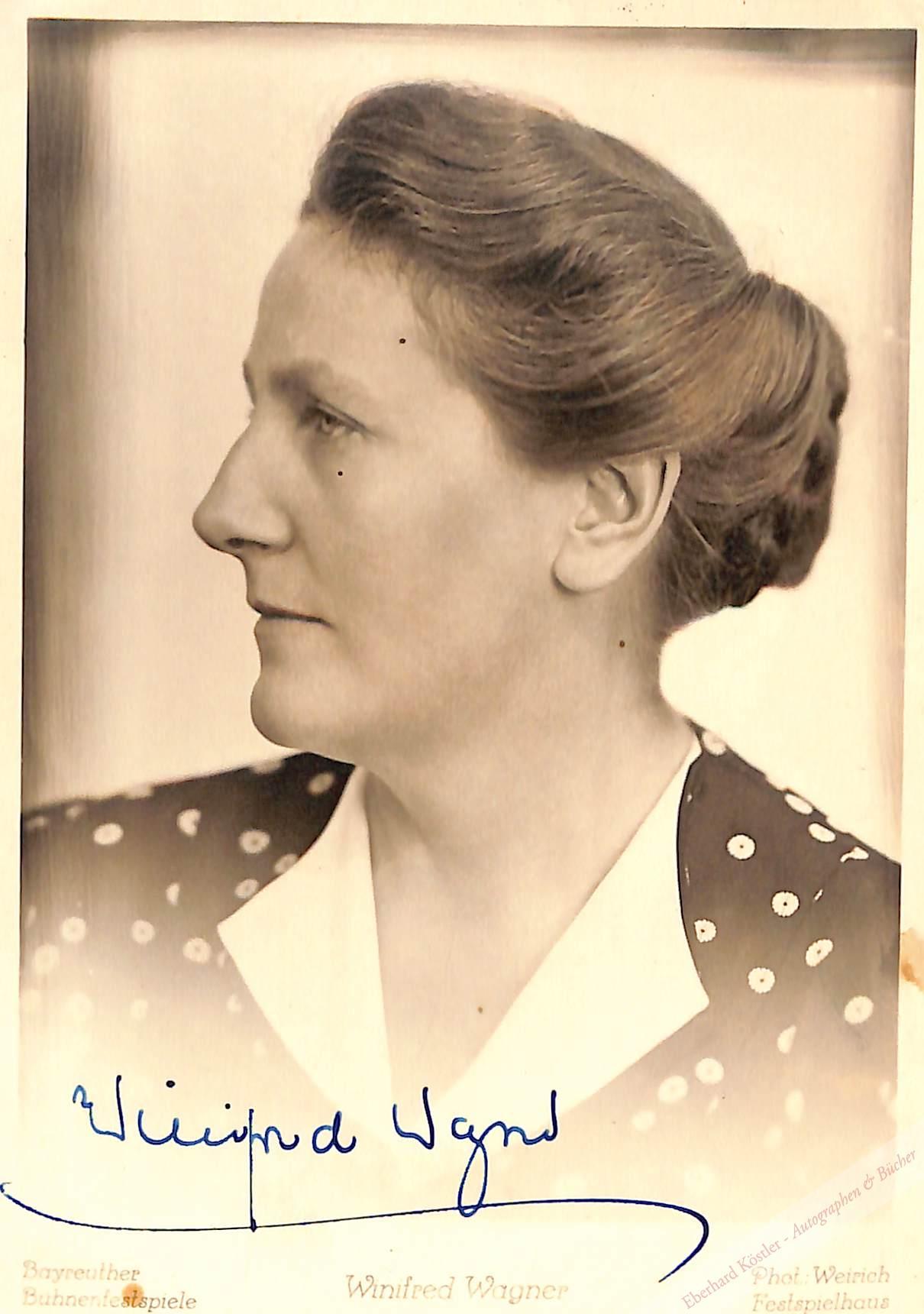 Wagner, Winifred, Festspielleiterin (1897-1980). Wagner, Winifred, Festspielleiterin (1897-1980).