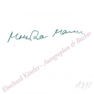 Mann, Monika, Schriftstellerin, Tochter Thomas Manns (1910-1992). Mann, Monika, Schriftstellerin, Tochter Thomas Manns (1910-1992).