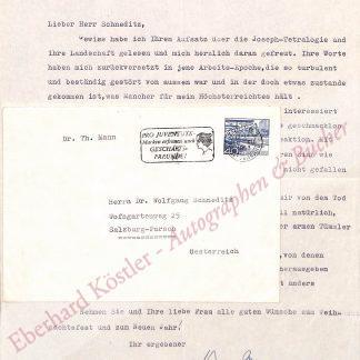 Mann, Thomas, Schriftsteller und Nobelpreisträger (1875-1955).