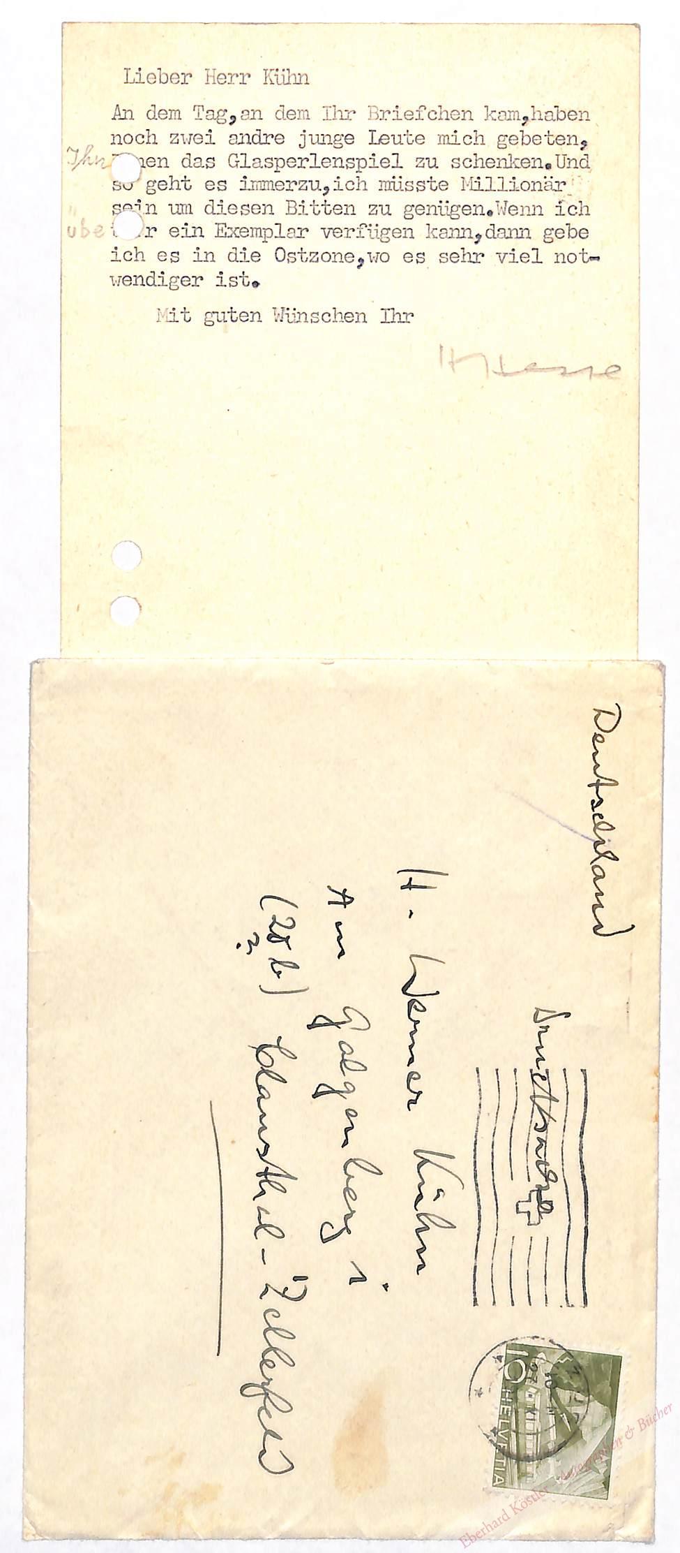 Hesse, Hermann, Schriftsteller und Nobelpreisträger (1877-1962). Hesse, Hermann, Schriftsteller und Nobelpreisträger (1877-1962).