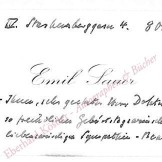 Sauer, Emil von, Pianist und Komponist (1862-1942). Sauer, Emil von, Pianist und Komponist (1862-1942).