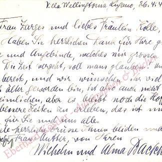 Backhaus, Wilhelm, Pianist (1884-1969).