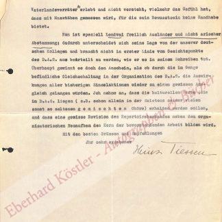 Tiessen, Heinz, Komponist, Dirigent und Musikpädagoge (1887-1971).