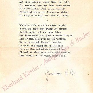 Hesse, Hermann, Schriftsteller und Nobelpreisträger (1877-1962). Hesse, Hermann, Schriftsteller und Nobelpreisträger (1877-1962).