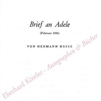Hesse, Hermann, Schriftsteller und Nobelpreisträger (1877-1962).