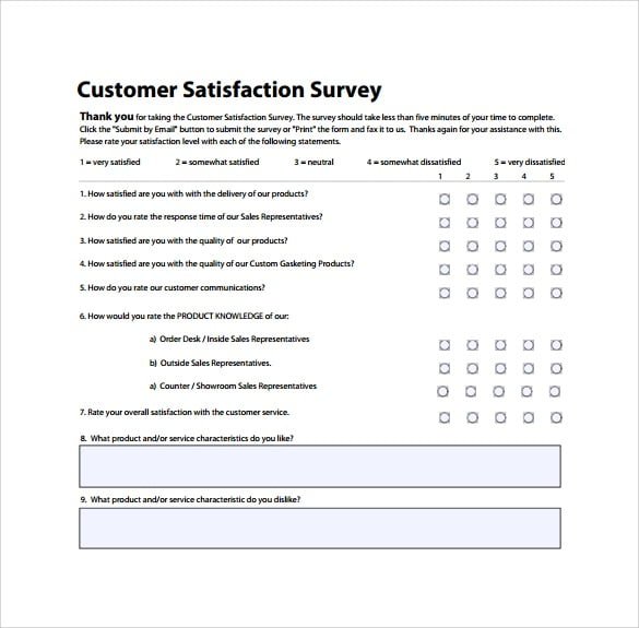 inquérito de satisfação de cliente