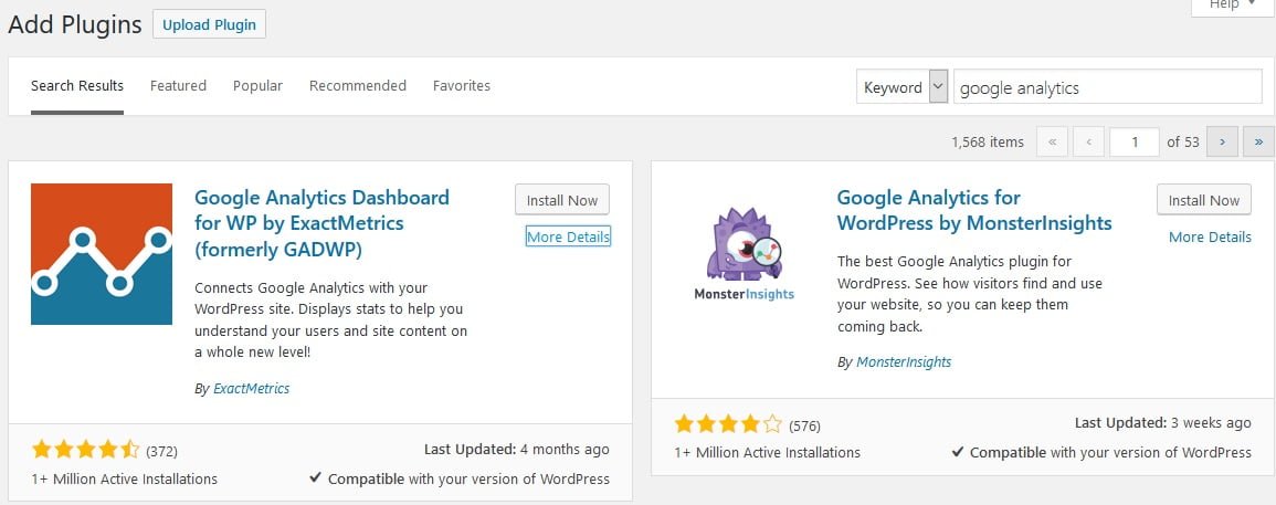 plugin wordpress google analytics
