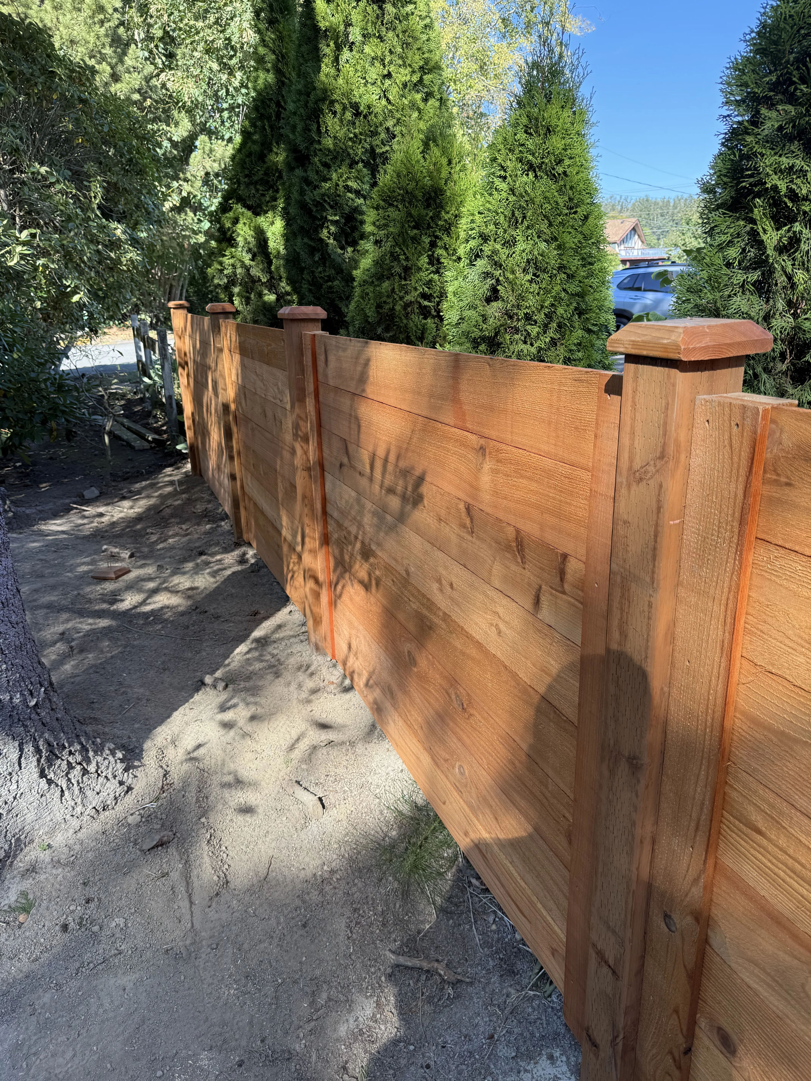 Horizontal fence gate with diagonal bracing