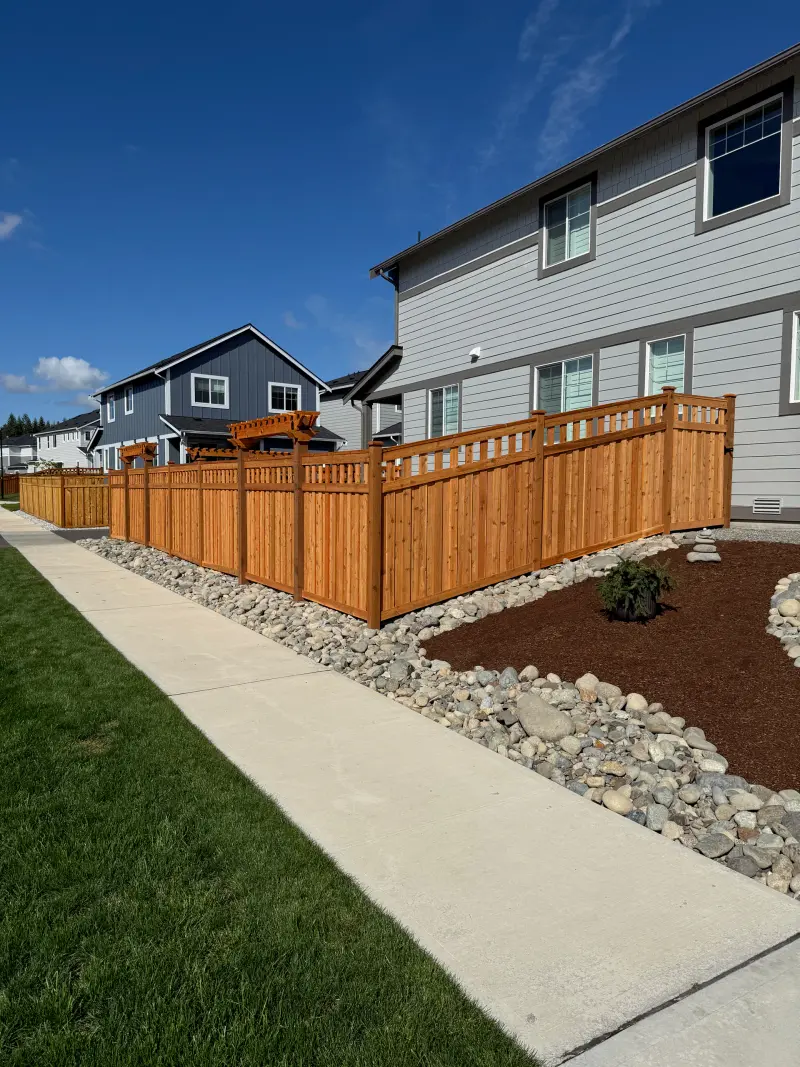 Completed residential fence line in Bonney Lake from geo-tagged MyFence photos