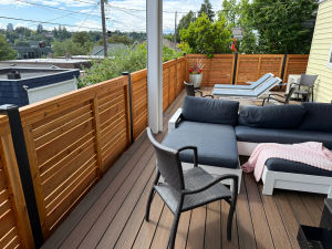 Ravenna Horizontal Slat Cedar Fence 14