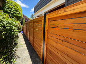 Ravenna Horizontal Slat Cedar Fence 5